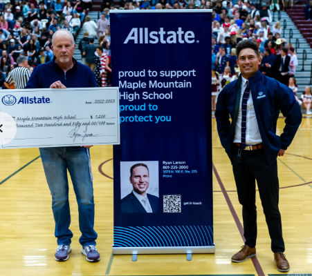 Allstate Insurance gets a boost by giving back to Maple Mountain High School in Utah