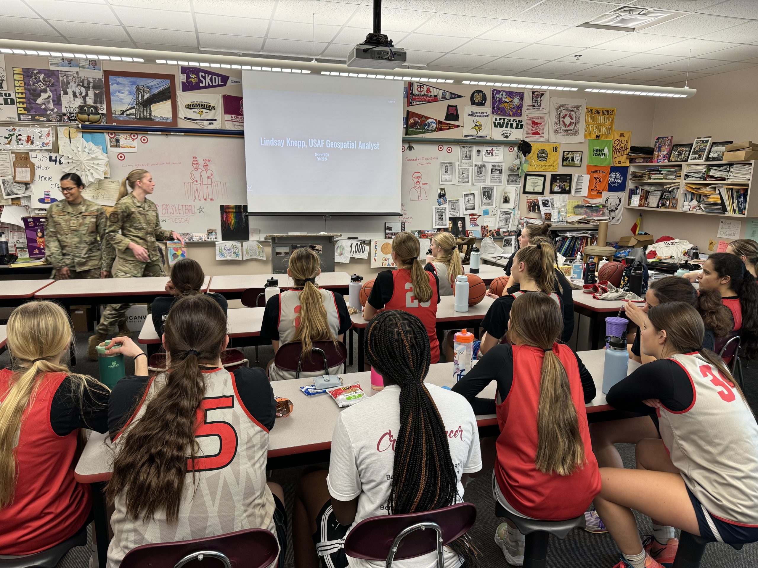 Senior Airman dispels myth that military service is “too manly” for female athletes at Monticello High School
