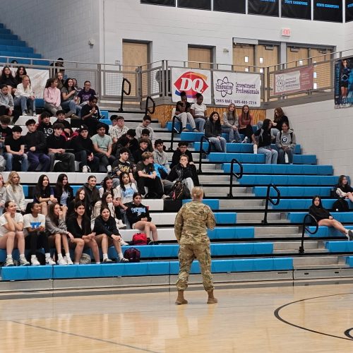 Athletes at Cleveland High Connect with Air Force Recruiters During Special Event